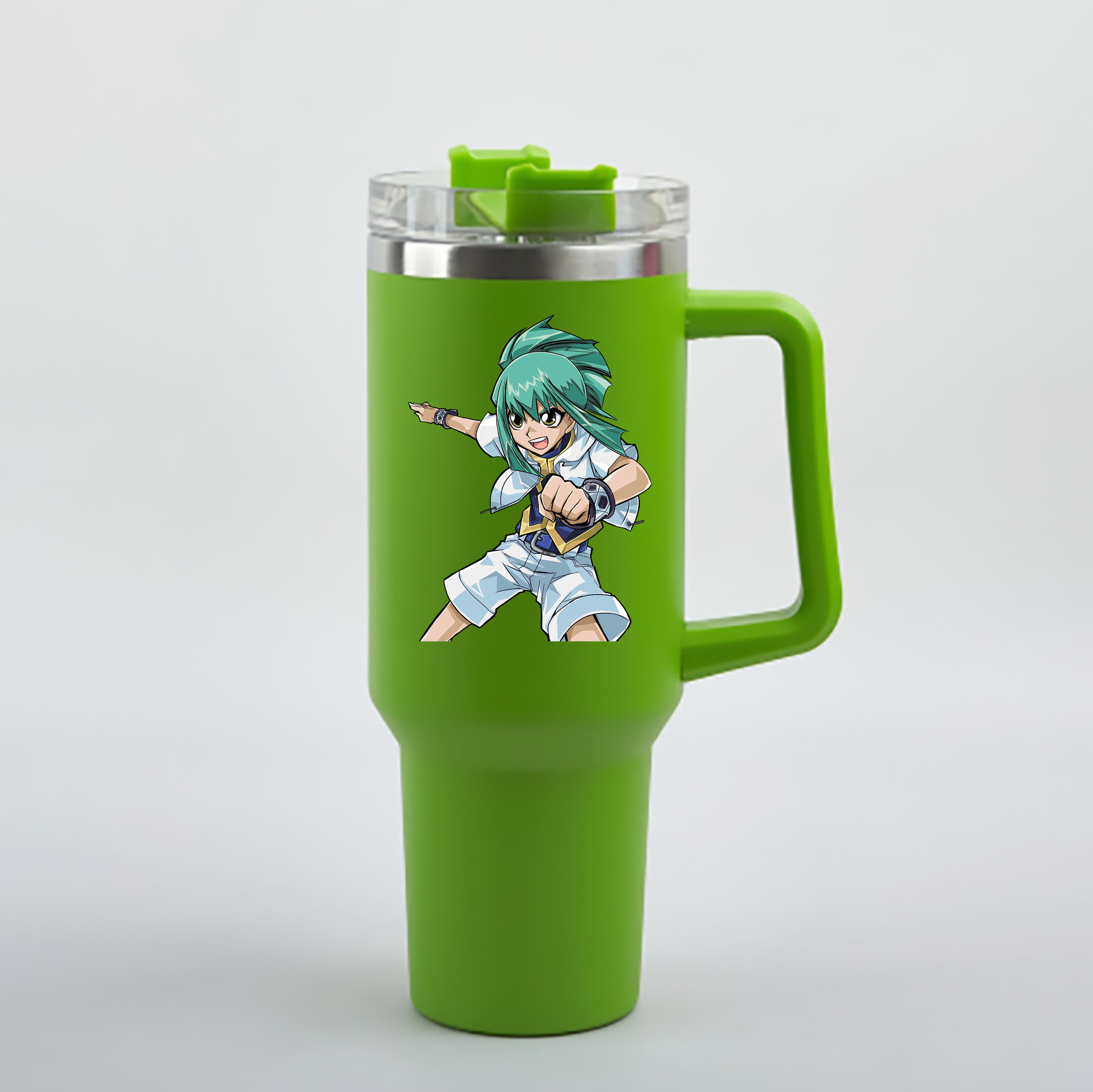 （画像用） 遊☆戯☆王 Yu-Gi-Oh! 1200mL車用タンブラー - クリスタルステッカー（プラスチックストロー付き）